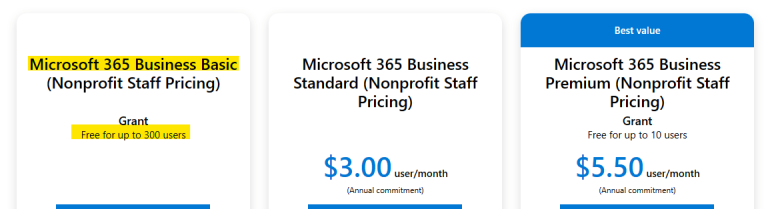 Microsoft 365 Business Premium (Nonprofit Staff Pricing) Maroc