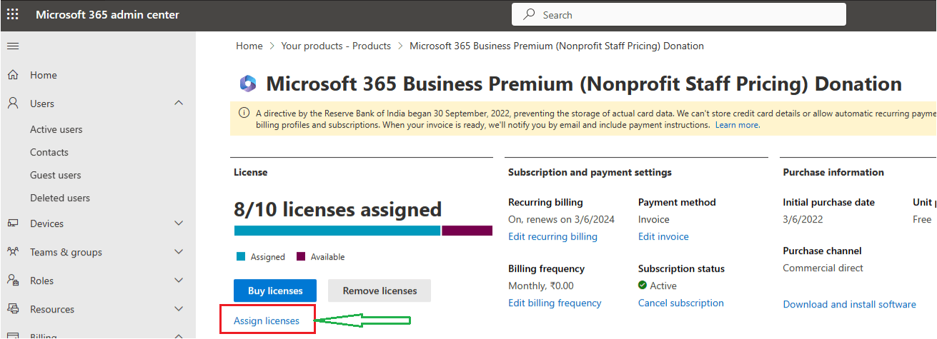 (NCE) Microsoft 365 Business Premium Donation (Non-Profit Pricing) Maroc