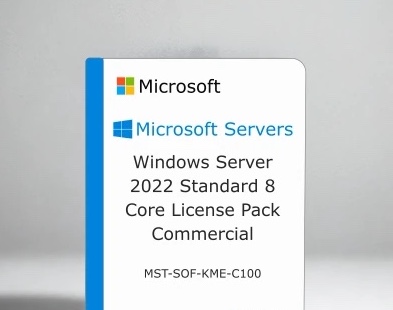 Windows Server 2022 Standard - 8 Core License Pack Commercial Software Subscription Maroc