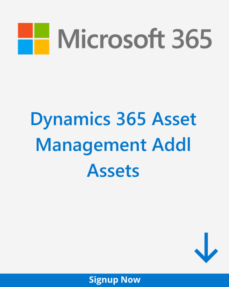 Microsoft Dynamics 365 Asset Management Addl Assets Maroc