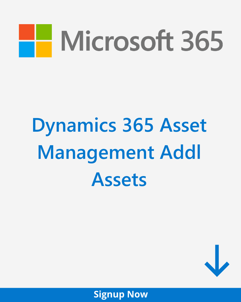 Microsoft Dynamics 365 Asset Management Addl Assets Maroc